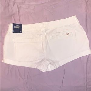 White low rise shorts